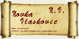 Novka Vlašković vizit kartica